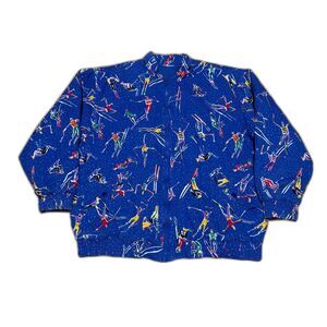 VINTAGE KEN DONE DESINGS 80S SKIING ALL-OVER PRINT JACKET ASPEN